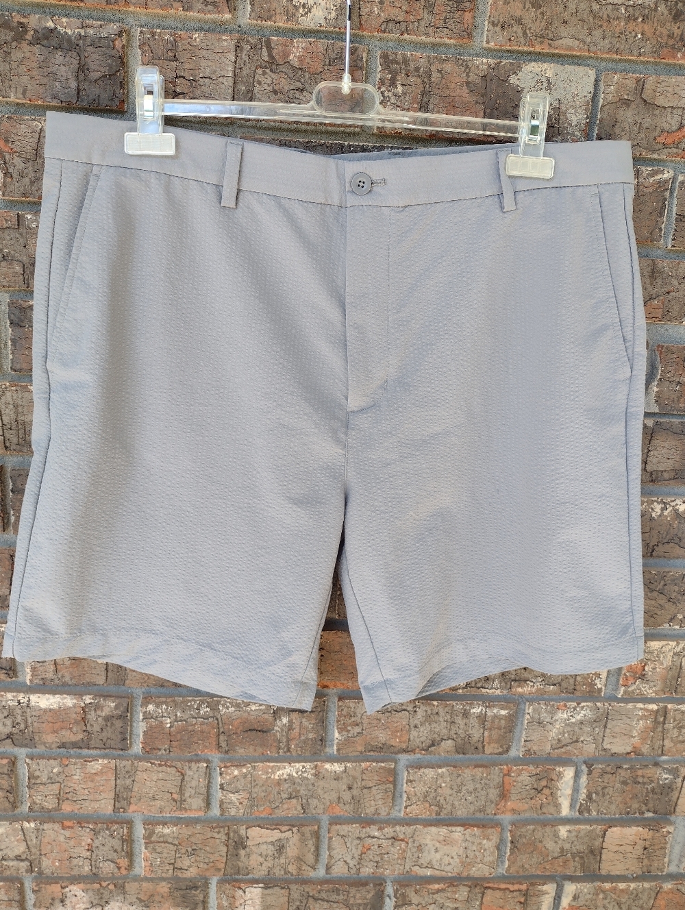 Vineyard Vines 8"Textured Performance Breaker Shorts Mens 40 Gray Golf Seersucke